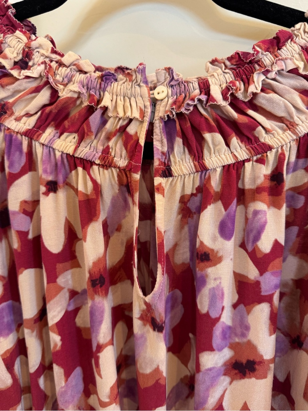 🌸 Rails Silk-Blend Floral Peasant Top - Picture 3 of 6
